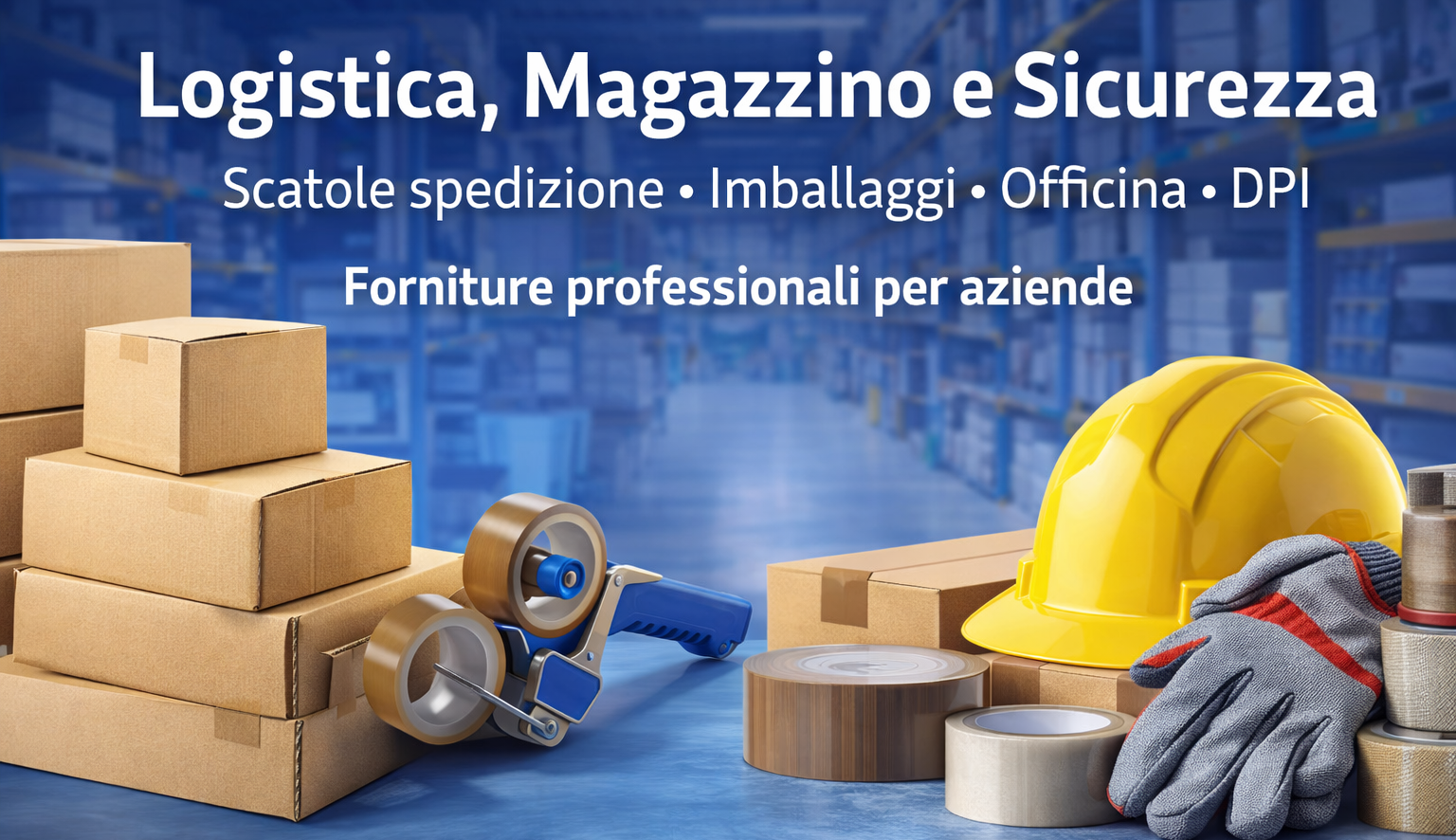 Forniture per magazzino, spedizione e sicurezza sul lavoro