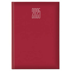 AGENDA GRANDE 2025 GIORNALIERA  21X29.7 A4 GOMMATO ROSSO