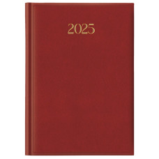 AGENDA 2025 MEDIA GIORNALIERA MADRID 15X21CM A5 ROSSO INGLESE