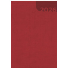 AGENDA 2026 GIORNALIERA GRANDE 17X24 CM ROSSO– LINEA PRINT