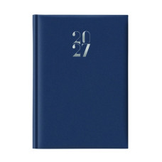 AGENDA MEDIA 2027 GIORNALIERA QUADRETTI 15X21 CM A5 BLU