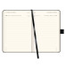 AGENDA 2027 GIORNALIERA MAIORI BLACK COLOR 9X14 CM CON ELASTICO ROSSO