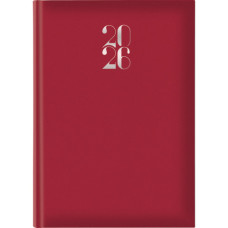 AGENDA MEDIA 2026 GIORNALIERA QUADRETTI 15X21 CM A5 ROSSO