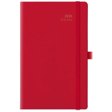 CANGINI AGENDA GIORNALIERA 2026 MAIORI CON ELASTICO - 13X21 CM ROSSO