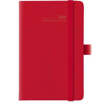 AGENDA POCKET 2026 SETTIMANALE COPACABANA CON ELASTICO 9 X 14 CM ROSSO