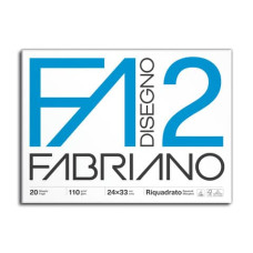 ALBUM DA DISEGNO FABRIANO F2 110 G/M² 24X33 CM LISCIO RIQUADRATI