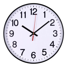 OROLOGIO DA PARETE IN PLASTICA ø 34 CM NERO