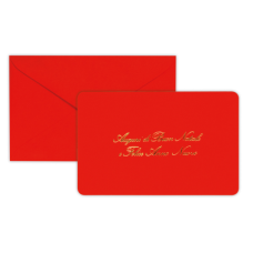 BIGLIETTO AUGURI NATALE ROSSO CON BUSTA F.TO 9*14 - CONF.100 PEZZI