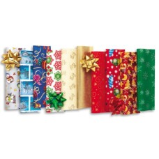 CARTA REGALO NATALE 70X100 RED GREEN GOLD CF.50