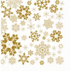 TOVAGLIOLI IN PURA CELLULOSA GOLD ICE 3 VELI 33X33CM - CONF. 20 PZ