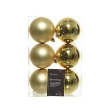 PALLINE DI NATALE 8 CM INFRANGIBILI ORO - CONF. 6 PZ