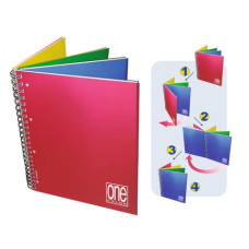 QUADERNO SPIRALATO ONE COLOR PPL A4 70 G/M2 140 1 FF CON 4 FORI