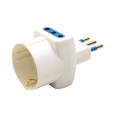 ADATTATORE DI RETE TRIPLO E PRESA SCHUKO BIANCO MKC CON 2 PRESE 10A 492518070 ADATTATORE DI RETE TRIPLO E PRESA SCHUKO BIANCO MKC CON 2 PRESE 10A 492518070