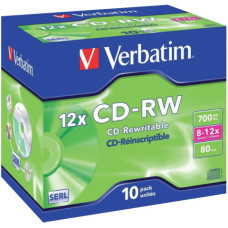 CD-RW VERBATIM 12X 700 MB CONF. 10 PEZZI - 43148