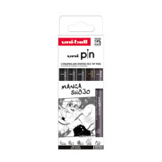 FINELINER PIN MANGA SHOJO UNI MITSUBISHI - CONF. 12 PZ - PUNTE ASSORTITE M PIN ASP016