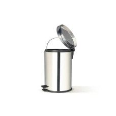 BIDONE IN ACCIAIO INOX CON PEDALE E VASCHETTA ESTRAIBILE DA 12 LITRI PREMIUM Ø 24,8X H.40 CM - 0447 BIDONE IN ACCIAIO INOX CON PEDALE E VASCHETTA ESTRAIBILE DA 12 LITRI PREMIUM Ø 24,8X H.40 CM - 0447