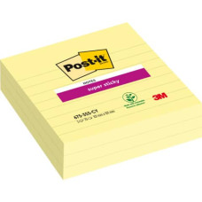 FOGLIETTI RIPOSIZIONABILI POST-IT® SUPER STICKY XL A RIGHE 10X10 CM 70 FF GIALLO CANARY™  CONF. DA 3 - 675-SS3-CY-EU