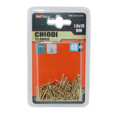 CHIODI DORATI A TESTA PIATTA EMI - 19 X 1,6 MM - CONF. 40 G - 8101275 CHIODI DORATI A TESTA PIATTA EMI - 19 X 1,6 MM - CONF. 40 G - 8101275