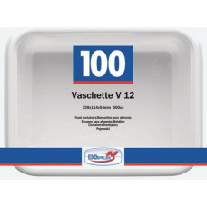 VASCHETTE BIANCHE V/12 IN POLISTIRENE 155X115X52 MM CONF. 100 PZ DOPLA PROFESSIONAL 600 ML - 7013
