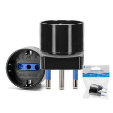ADATTATORE SINGOLA PRESA P30 AIGOSTAR 16A - COLORE NERO ADATTATORE SINGOLA PRESA P30 AIGOSTAR 16A - COLORE NERO