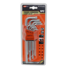 KIT DI CHIAVI A BRUGOLA ASSORTITE EMI - PUNTALE TORX - CONF. DA 9 PEZZI - 8100157 KIT DI CHIAVI A BRUGOLA ASSORTITE EMI - PUNTALE TORX - CONF. DA 9 PEZZI - 8100157