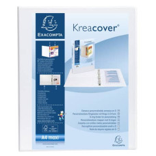 RACCOGLITORE PERSONALIZZABILE EXACOMPTA A4 MAXI KREACOVER® BIANCO 4 ANELLI A D 25 MM