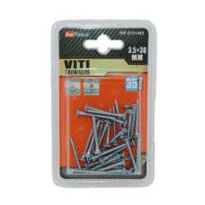 VITI PER LEGNO ARGENTATE EMI - 30X3,5 MM - CONFEZIONE DA 35 PEZZI - 8101485 VITI PER LEGNO ARGENTATE EMI - 30X3,5 MM - CONFEZIONE DA 35 PEZZI - 8101485