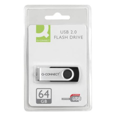 CHIAVETTA USB 2.0 FLASH DRIVE ARGENTO/NERO - 64 GB - KF41514