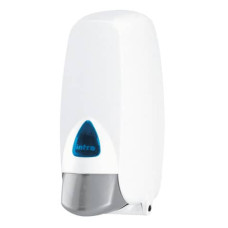 DISPENSER DI SAPONE PER CARTUCCIA RIGIDA HYLAB IN ABS CON CAPACITA 1000 ML BIANCO CON VETRINO BLU - IN-SO1/WC DISPENSER DI SAPONE PER CARTUCCIA RIGIDA HYLAB IN ABS CON CAPACITA 1000 ML BIANCO CON VETRINO BLU - IN-SO1/WC