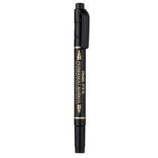 MARCATORE PERMANENTE DOPPIA PUNTA PENTEL TWIN TIP TRATTI F-M NERO N75W-AE