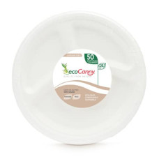 PIATTI A 3 SCOMPARTI BIO-COMPOSTABILI ECOCANNY PARTY BIANCO Ø261X28 MM CONFEZIONE DA 50 PEZZI - ECO‐007CA PIATTI A 3 SCOMPARTI BIO-COMPOSTABILI ECOCANNY PARTY BIANCO Ø261X28 MM CONFEZIONE DA 50 PEZZI - ECO‐007CA