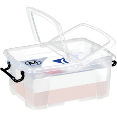 CONTENITORE CON DOPPIO COPERCHIO IN PPL 12L STRATA RICICLABILE IMPILABILE TRASPARENTE - 2006710110