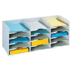 SCHEDARIO PORTACORRISPONDENZA PAPERFLOW COMPONIBILE 15 CASSETTI GRIGIO 67X30,4X31,3 CM - K421302