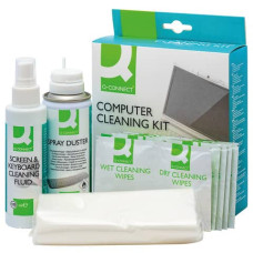 KIT PULIZIA PC ARIA COMPRESSA, LIQUIDO DETERGENTE E SALVIETTE KF32155A