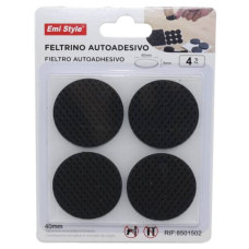FELTRINO ADESIVO TONDO EMI Ø 40 MM - NERO - CONFEZIONE DA 4 PEZZI - 8501502 FELTRINO ADESIVO TONDO EMI Ø 40 MM - NERO - CONFEZIONE DA 4 PEZZI - 8501502