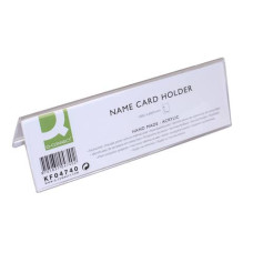 PORTANOME DA TAVOLO Q-CONNECT IN POLIMETILMETACRILATO TRASPARENTE 190X60 MM - KF04740