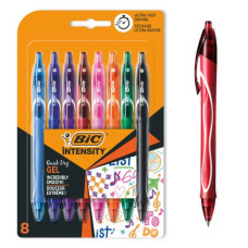 PENNA GEL A SCATTO BIC GELOCITY QUICK DRY 0,7 MM ASSORTITI CONF. 8 PEZZI - 964770