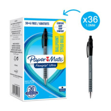 PENNA A SFERA A SCATTO PAPER MATE FLEXGRIP ULTRA M 1,0 MM NERO CONFEZIONE DA 36 - 1910073