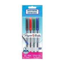 PENNE GEL CON CAPPUCCIO PAPER MATE PM JIFFY 0,5 MM NERO/BLU/ROSSO/VERDE CONF. 4 PEZZI - 2084411