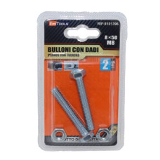 BULLONI CON DADI EMI M8 X 50 MM - CONF. 2 PEZZI