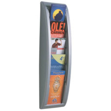 ESPOSITORE DA MURO PAPERFLOW IN ALLUMINIO CON 5 SCOMPARTI PER FORMATI 1/3 A4, MISURE 18,1X9,5X65 CM - CODICE K540625 ESPOSITORE DA MURO PAPERFLOW IN ALLUMINIO CON 5 SCOMPARTI PER FORMATI 1/3 A4, MISURE 18,1X9,5X65 CM - CODICE K540625