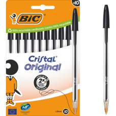 PENNA A SFERA BIC CRISTAL ORIGINAL 1 MM NERO - CONF. 10 PZ