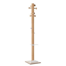 APPENDIABITI DA TERRA IN LEGNO PAPERFLOW 8 GANCI WOOD RANGE MODELLO C 35X35X178 CM BIANCHI - K700010