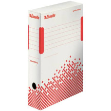 SCATOLE ARCHIVIO ESSELTE SPEEDBOX DORSO 8 CM BIANCO/ROSSO 8X25X35 CM CONF.25 - 623985