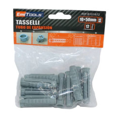 TASSELLI IN NYLON PER MURO EMI 5 CM X Ø 10 MM - COLORE GRIGIO - CONFEZIONE DA 12 PEZZI - 8101872 TASSELLI IN NYLON PER MURO EMI 5 CM X Ø 10 MM - COLORE GRIGIO - CONFEZIONE DA 12 PEZZI - 8101872