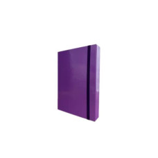 PORTAPROGETTI IN CARTONE CON ELASTICO PIATTO EURO-CART IRIS DORSO 5 CM VIOLA - FORMATO A4 - CPRIO05ELPVI IRIS