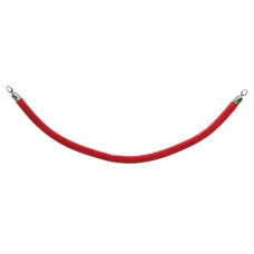 CORDONE IN VELLUTO SECURIT® CON FINITURE IN CROMO 1,5 M ROSSO RS-CLRP-CHRD