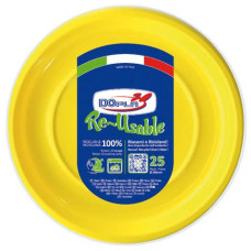 PIATTI FONDI GIALLI IN POLISTIRENE H. 32 MM CONFEZIONE DA 25 PEZZI DOPLA RIUTILIZZABILI CON DIAMETRO DI Ø 205 MM CODICE 11834 PIATTI FONDI GIALLI IN POLISTIRENE H. 32 MM CONFEZIONE DA 25 PEZZI DOPLA RIUTILIZZABILI CON DIAMETRO DI Ø 205 MM CODICE 11834