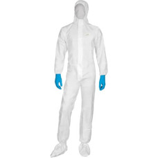 TUTE DA LAVORO DELTA PLUS CON CAPPUCCIO ELASTICIZZATO MONOUSO - CHIUSURA CON ZIP PPL BIANCO - M - DT115TM