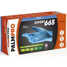 GUANTI MONOUSO IN NITRILE PALMPRO EXPERT 665 ICOGUANTI TAGLIA L - BLU - CONF. 100 PEZZI - PX665-L